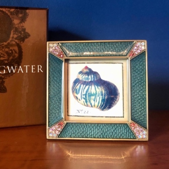 NWOB Jay Strongwater pave corner Swarovski crystals picture frame